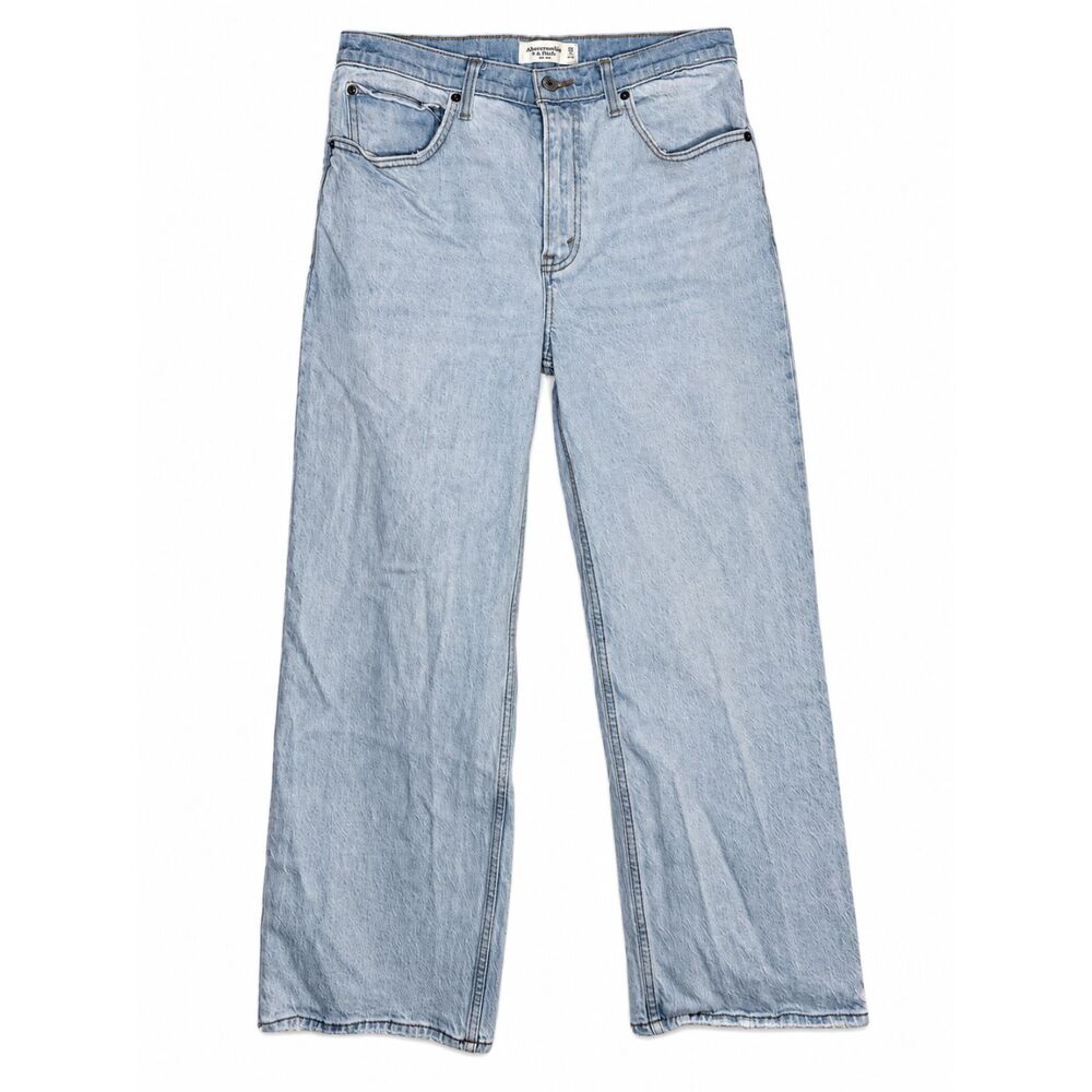 Abercrombie & Fitch The 90s Relaxed Jeans 29 Short High Rise Light Wash